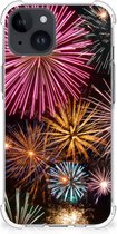 Anti-shock Hoesje met foto Geschikt voor iPhone 15 Telefoon Hoesje met doorzichtige rand Vuurwerk