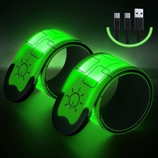 Bracelets de course à LED améliorés (paquet de 2), bracelets  réfléchissants | bol
