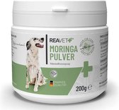 ReaVET - Moringa Poeder voor Honden - ‎Bevat vitamine C & E - Vrij van conserveringsmiddelen en kleurstoffen - 100% natuurlijk en puur‎‎ - 200g
