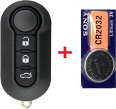 Autosleutel 3 knoppen klapsleutel + Batterij CR2032 geschikt voor Fiat sleutel / Fiat 500 / Fiat Punto / Lancia Ypsilon / Peugeot Boxer / Citroen Jumper / Iveco Daily / Fiat sleutel SIP22CRS8