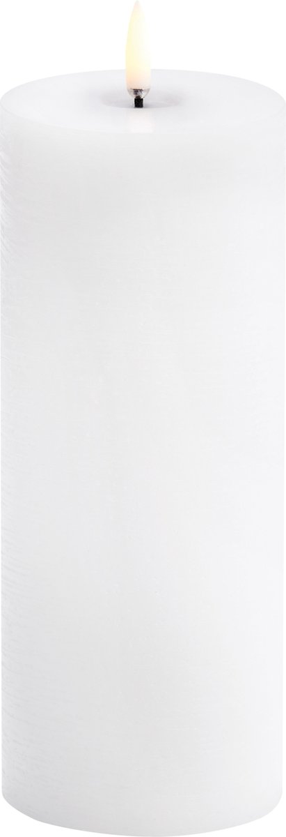 Uyuni led-kaars Melted 7,8 x 20cm nordic white Wit