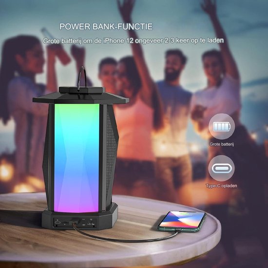 Bluetooth Box - Luidspreker - Box met Ledlicht - Partybox - Outdoor Box - Bluetooth Speaker van Matrix. — afbeelding 2