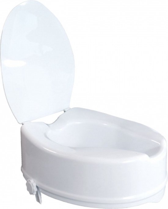 Surélévation de toilettes Mobiclinic Titán - 14 cm - Avec couvercle - Réglable
