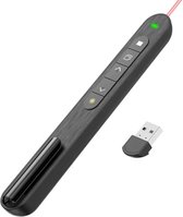 Draadloze Presenter - Laser Pointer - USB Powerpoint Pen - Presenteren - Presentatie Geven - Presentatie klikker - Zwart.