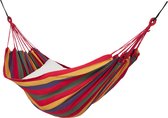 Relaxdays hangmat 150 kg - buiten - opvouwbaar - draagbaar - tuin - reishangmat kleurrijk