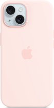 Coque en silicone avec MagSafe pour iPhone 15 - Rose pâle