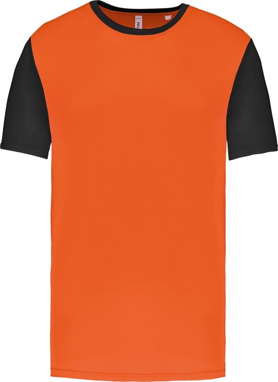 Tweekleurig herenshirt jersey met korte mouwen 'Proact' Orange/Black - XL