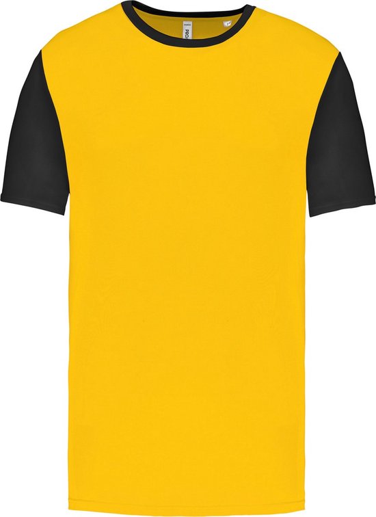 Tweekleurig herenshirt jersey met korte mouwen 'Proact' Yellow/Black - 3XL