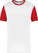 Tweekleurig herenshirt jersey met korte mouwen 'Proact' White/Red - XL