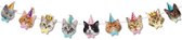 Banner Cats met 9 poezen afbeeldingen - kat - poes - slinger - banner - decoratie - huisdier - dier