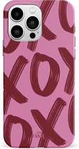 xoxo Wildhearts Can't Talk Now Pink - Single Layer - Roze hoesje geschikt voor iPhone 14 Pro Max hoesje - Hardcase shockproof hoesje - Beschermhoesje roze geschikt voor iPhone 14 Pro Max - Roze