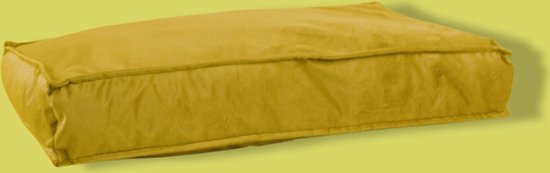 Woefwoef hondenkussen lounge velvet geel (100X68 CM)