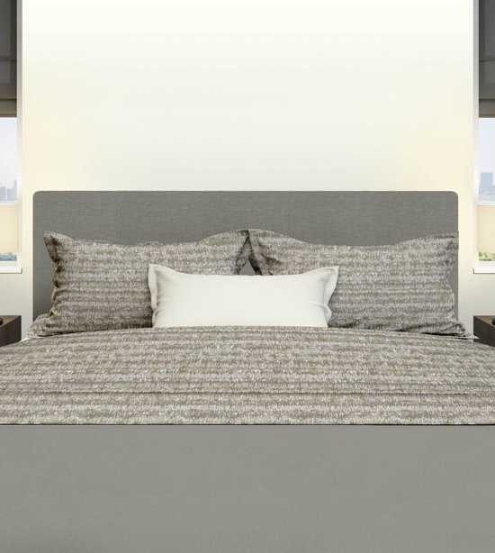 Romanette Lakenset - Grey Beige Effen Flanel - B 240 x L 300 cm - 2-persoons - 13257-B 240 x L 300 cm