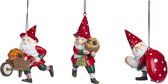 Set de trois gnomes occupés - Cintre pour l’automne ou Noël