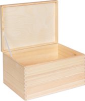 HAUDT® Coffret cadeau en bois - 40 x 30 x 24 cm - boîte de rangement - Coffret cadeau de Noël