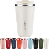 Coffee Mug to Go thermos en acier inoxydable – tasse thermique isolée à double paroi – tasse à café avec couvercle étanche, réutilisable