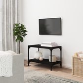 The Living Store Meuble TV Industriel - 60 x 33 x 41 cm - Zwart