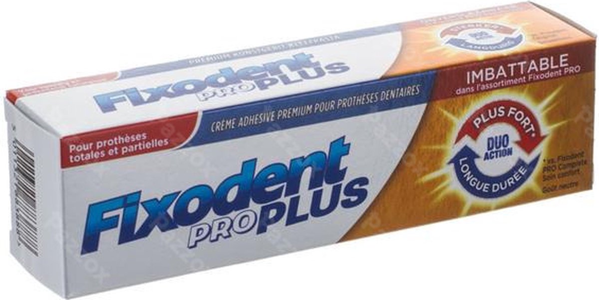 Fixodent - 6x47g - Crème Adhésive Pour Prothèses Dentaires