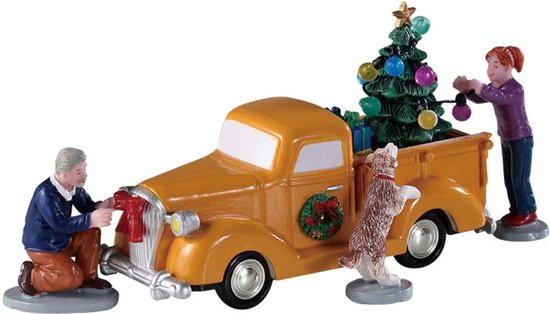 Lemax - Trimming The Truck -  Set Of 4 - Kersthuisjes & Kerstdorpen