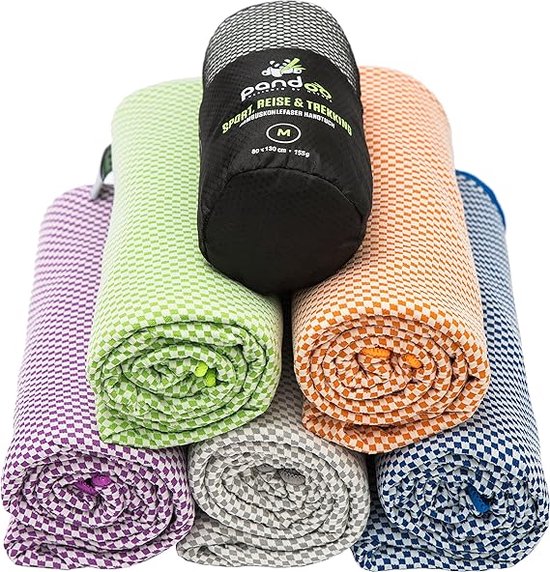 Serviette de voyage en Bamboe / Sport - Voyages - Trekking - Serviette de bain / Ultra-légère, super absorbante, antibactérienne et à séchage rapide / Beter que la microfibre standard / Toutes tailles / Disponible en 5 coloris