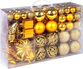 Kerstballenornamenten, set van 108 kerstballen, plastic onbreekbare kerstballen voor kerstboom, hangende kerstballen, decoratie, ornamenten, thuisfestivaldecoraties