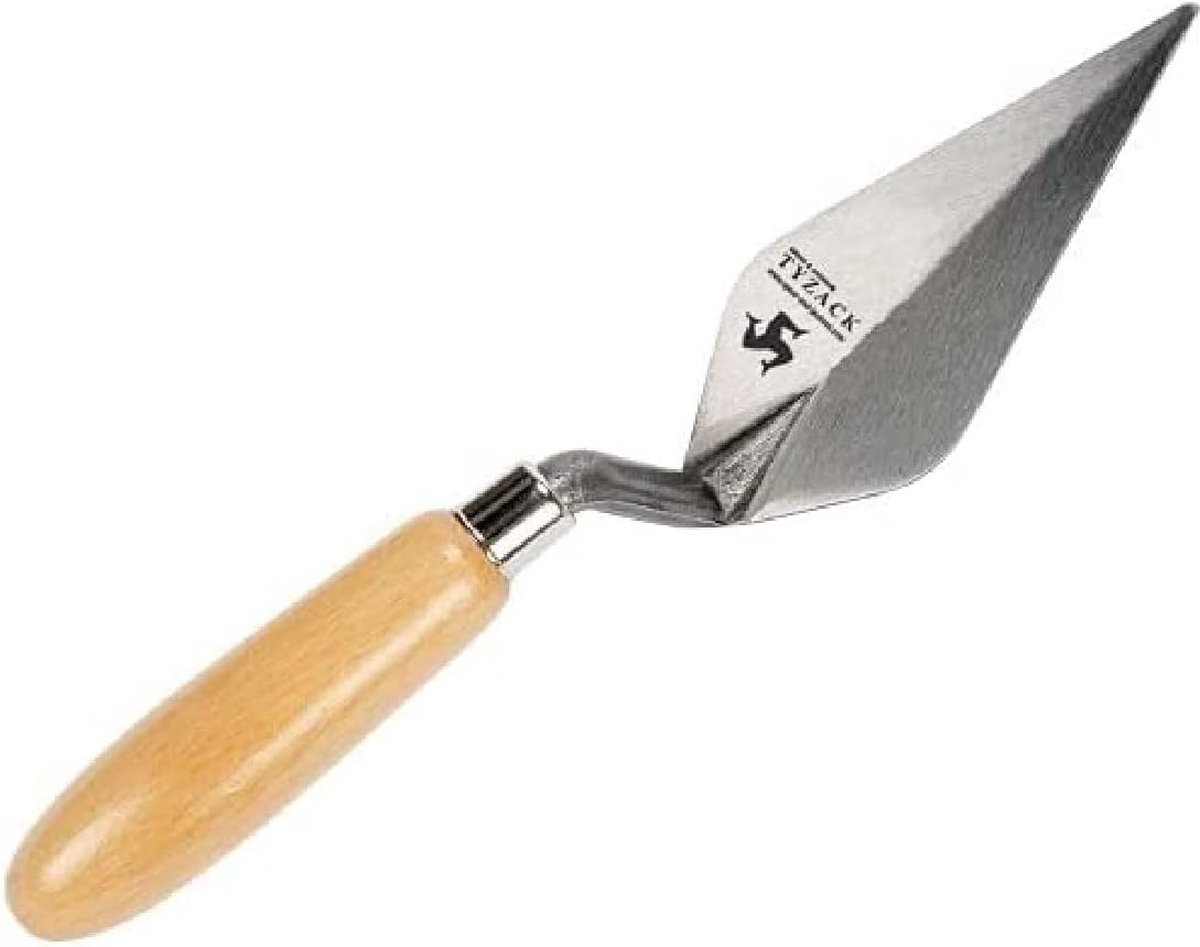 Q Tyzack voegspaan, kort houten handvat, 6" blad
