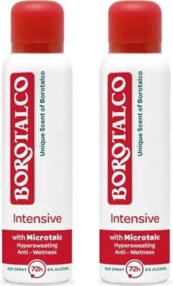 Borotalco Deo Spray Intensive 72H - Voordeelverpakking 2 x 150 ml