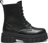 SmileFavorites® Veterboots - Zwart - Imitatieleer - Maat 38