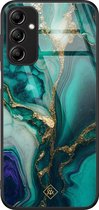 Casimoda® hoesje - Geschikt voor Samsung Galaxy A14 5G - Marmer Groen Goud - Luxe Hard Case Zwart - Backcover telefoonhoesje - Groen