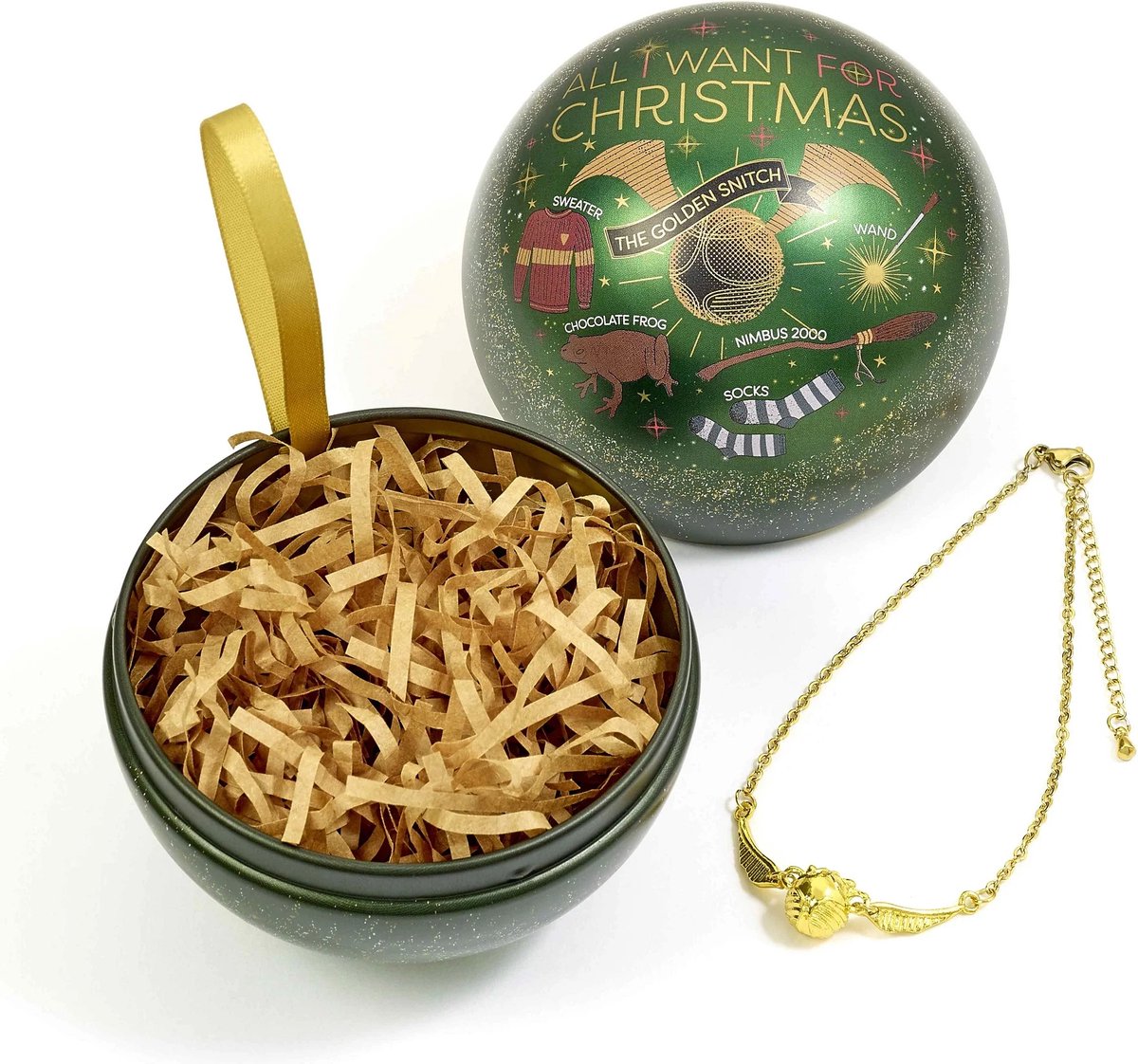 HARRY POTTER - Christmas Gift Bauble - Golden Snitch Bracelet