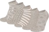 Apollo - Sneakersokken Dames - Grijs - Maat 36/41 - Enkelsokken dames - Sneakersokken dames maat 39 42 - Sneakersokken