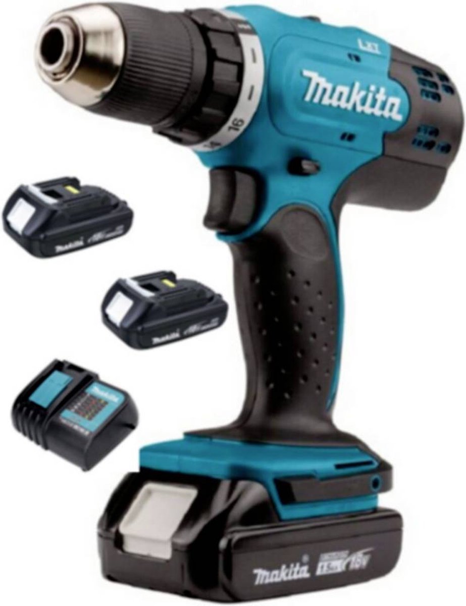 Makita DDF453SYE Perceuse visseuse sans-fil - 18V Li-ion - 2 batteries 1,5  Ah - Coffret