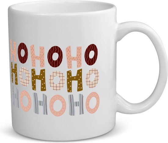 Akyol - kerst mok ho ho ho koffiemok - theemok - Kerstmis - kerst beker - winter mok - kerst mokken - christmas mug - kerst cadeau - 350 ML inhoud