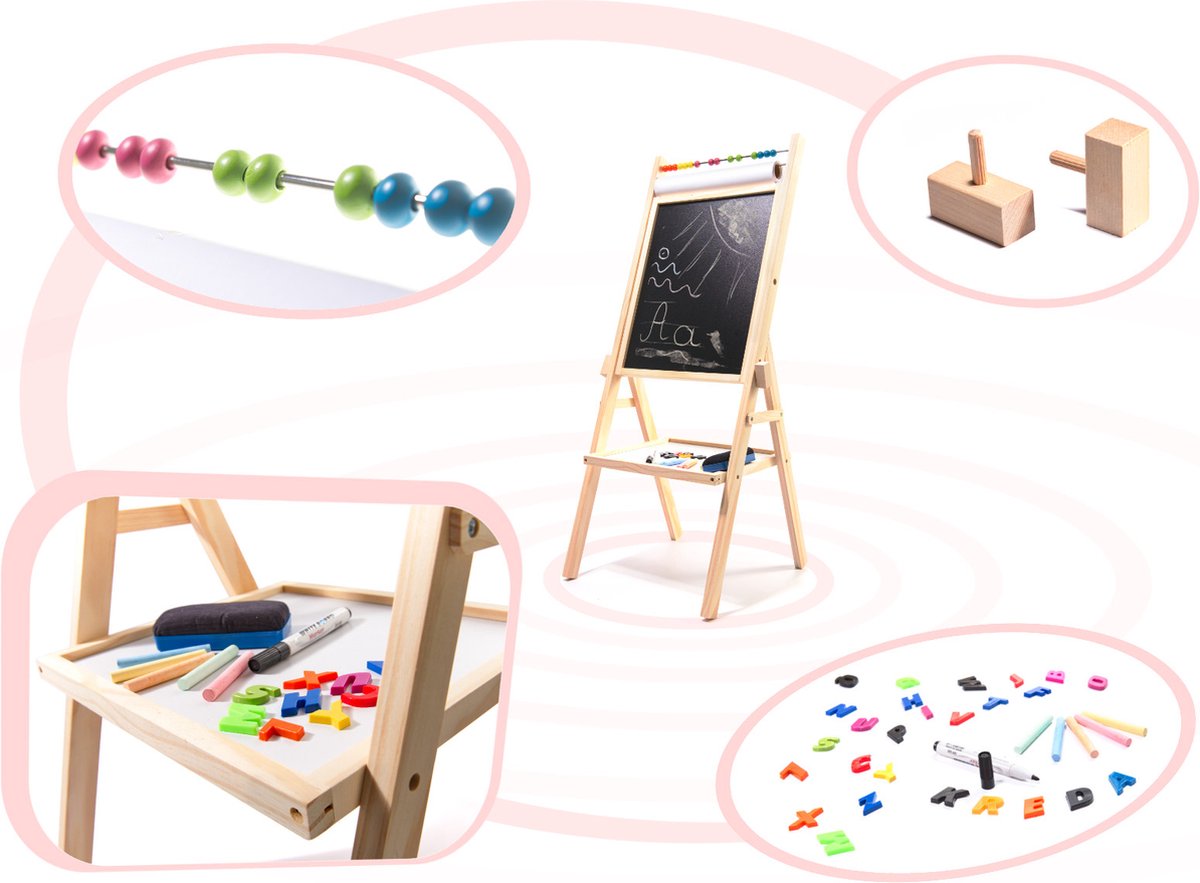 Tableau blanc pour enfants et tableau noir avec boulier classique en b