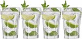 Royal Leerdam Cocktailglazen/Mojito - 4x stuks - 410 ml - Cocktail drinkglazen - Gin/tonic glazen