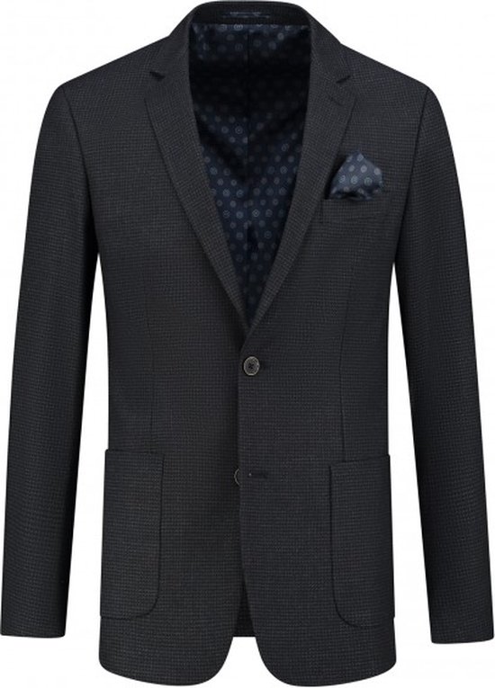 Hommes Veste structure bleu-marron Taille 50 bol