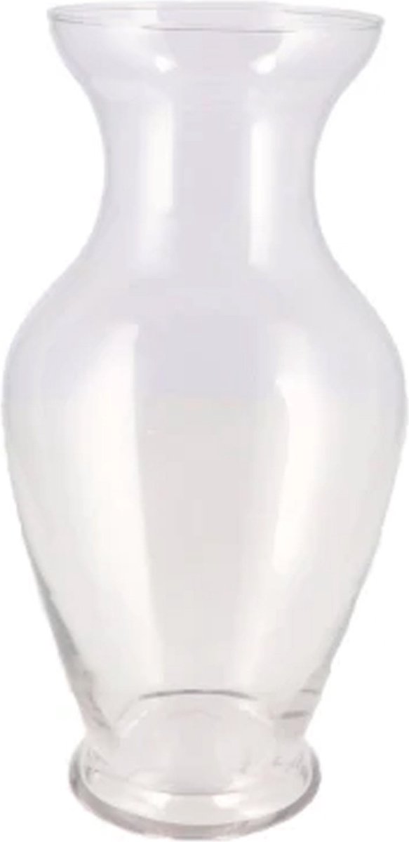 DK Design Bloemenvaas Mira - trompet vaas model - transparant glas - 13 x 26 cm - boeketvazen