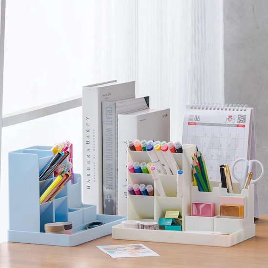 Ziyero Creatieve pennenhouder, voetbal, schrijfwaren, potlood-organizer, bureauset, accessoires, milieubescherming, niet vervormd, gemakkelijk te reinigen, voor kantoor, school, thuis enz., 2 stuks