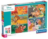 Clementoni Kinderpuzzels - Disney Classics 3 Puzzels van 48 Stukjes, Puzzel, 4+ jaar - 25285
