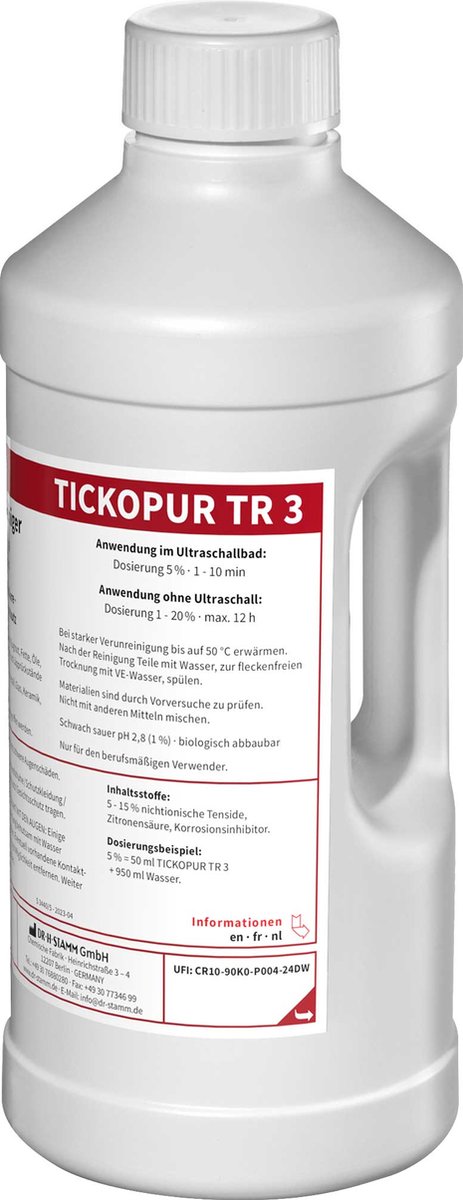 Liquide à ultrasons Tickopur TR 3 (5L) pour carburateur