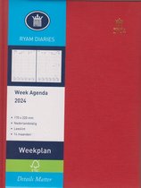 Bureau agenda 2024 ryam weekplan 7d2p mercury rood 17x22cm