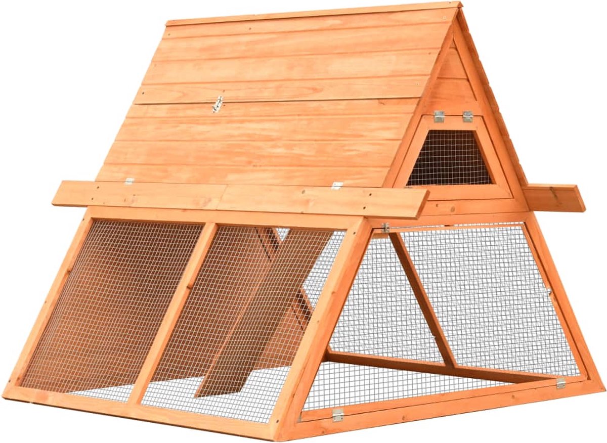 The Living Store Konijnenhok A-Vormig Bruin 152x128x108cm – Draadgaas – Massief grenen/vurenhouten frame The Living Store Konijnenhok A-Vormig Bruin 152x128x108cm – Draadgaas – Massief grenen/vurenhouten frame