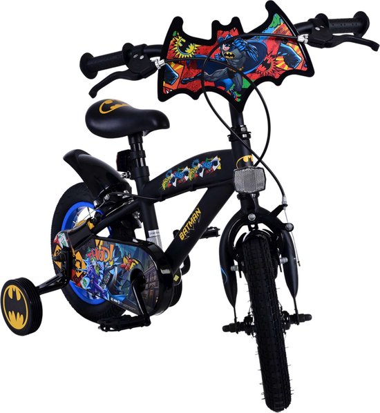 Foto: Batman kinderfiets jongens 12 inch zwart twee handremmen