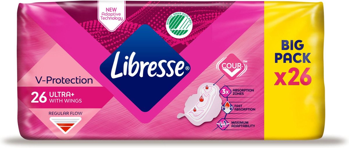 Bol.com Libresse Ultra Normal Wing Maandverband - 6x26st - Voordeelverpakking aanbieding
