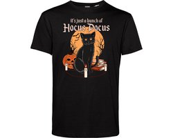 T-shirt Hocus Pocus met kat | Halloween Kostuum Volwassenen | Horror Shirt | Gothic Shirt | Zwart | maat L Image