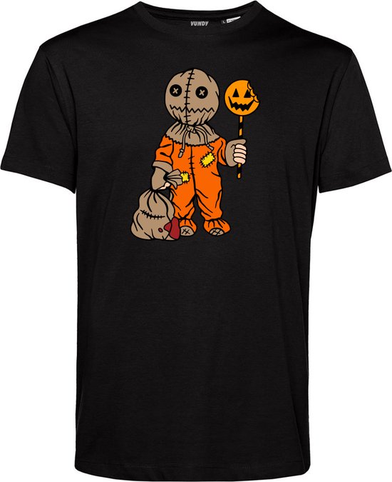 T-shirt kind Halloween Manneke | Halloween Kostuum Voor Kinderen | Halloween | Foute Party | Zwart | maat 152