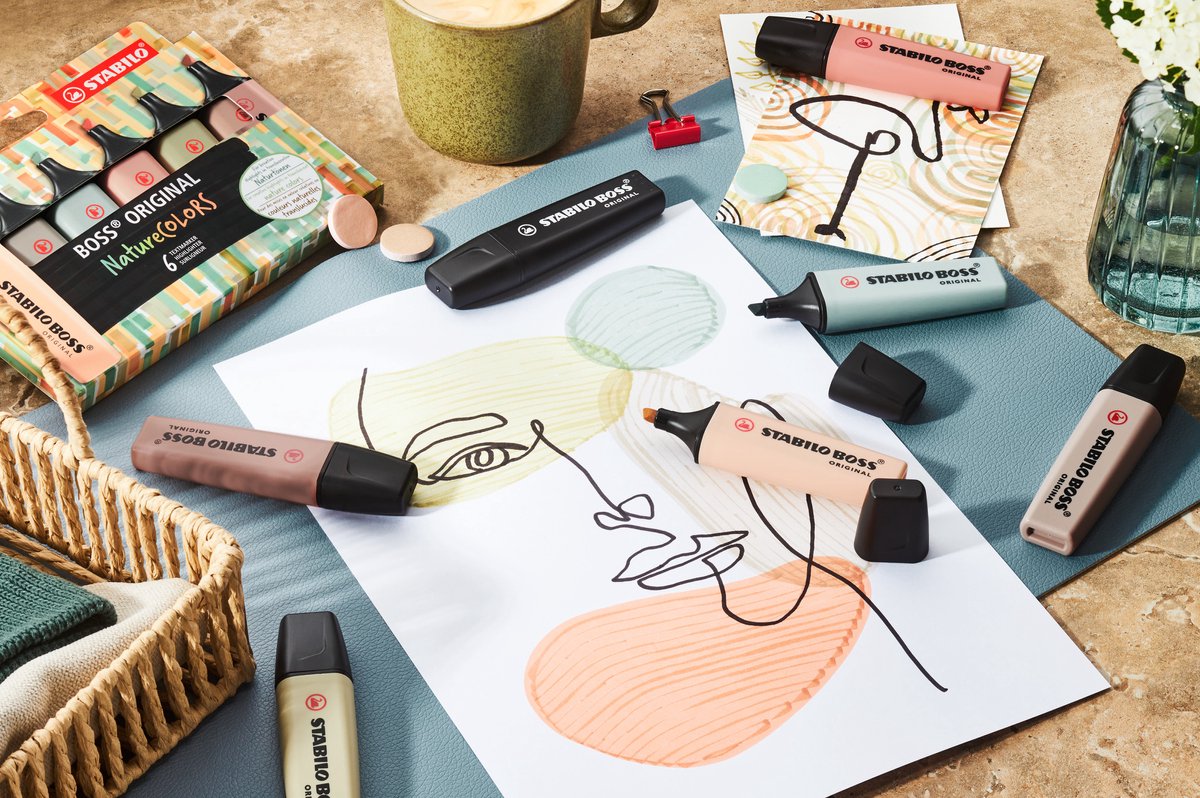BOSS ORIGINAL - Markeerstift - NatureCOLORS - Etui Met 6 Kleuren van STABILO — cadeau in Hobby - foto 8