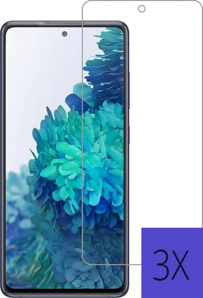 Screenprotector Samsung Galaxy S20 FE Screenprotector- Tempered Glass - Beschermglas - 3X