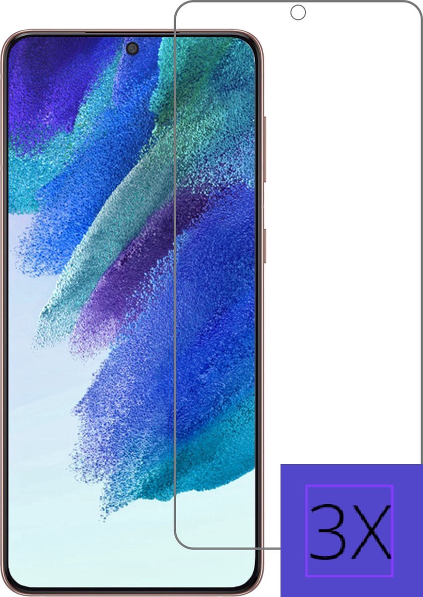 Screenprotector Samsung Galaxy S21 Screenprotector- Tempered Glass - Beschermglas - 3X