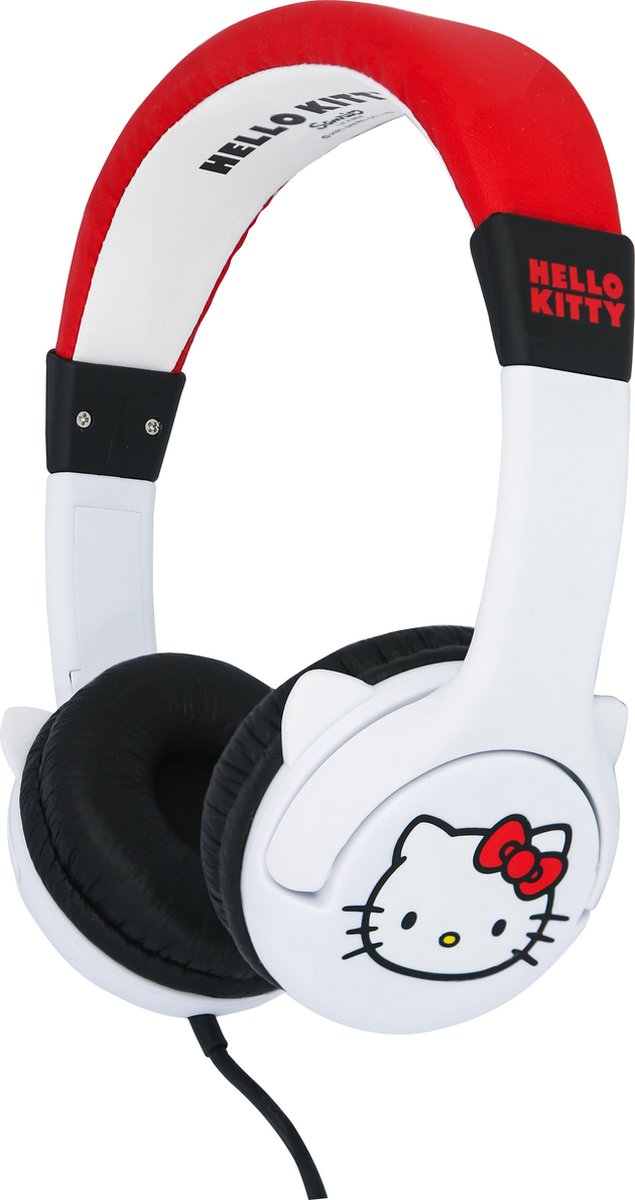 Hello Kitty - junior koptelefoon met oortjes - volumebegrenzing - verstelbaar